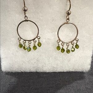 Elegant Green Dangle Earrings